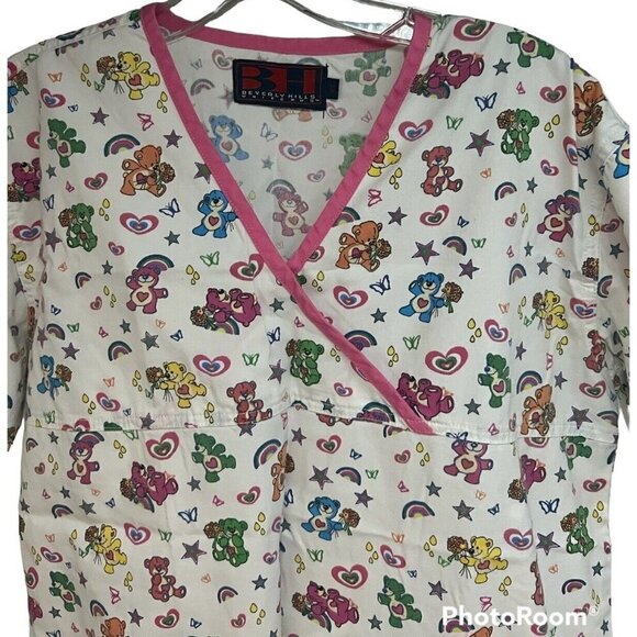 Lot of 2 Nickelodeon Spongebob Squarepants Scrub Tops Shirt Medium Pockets USA - Picture 8 of 10